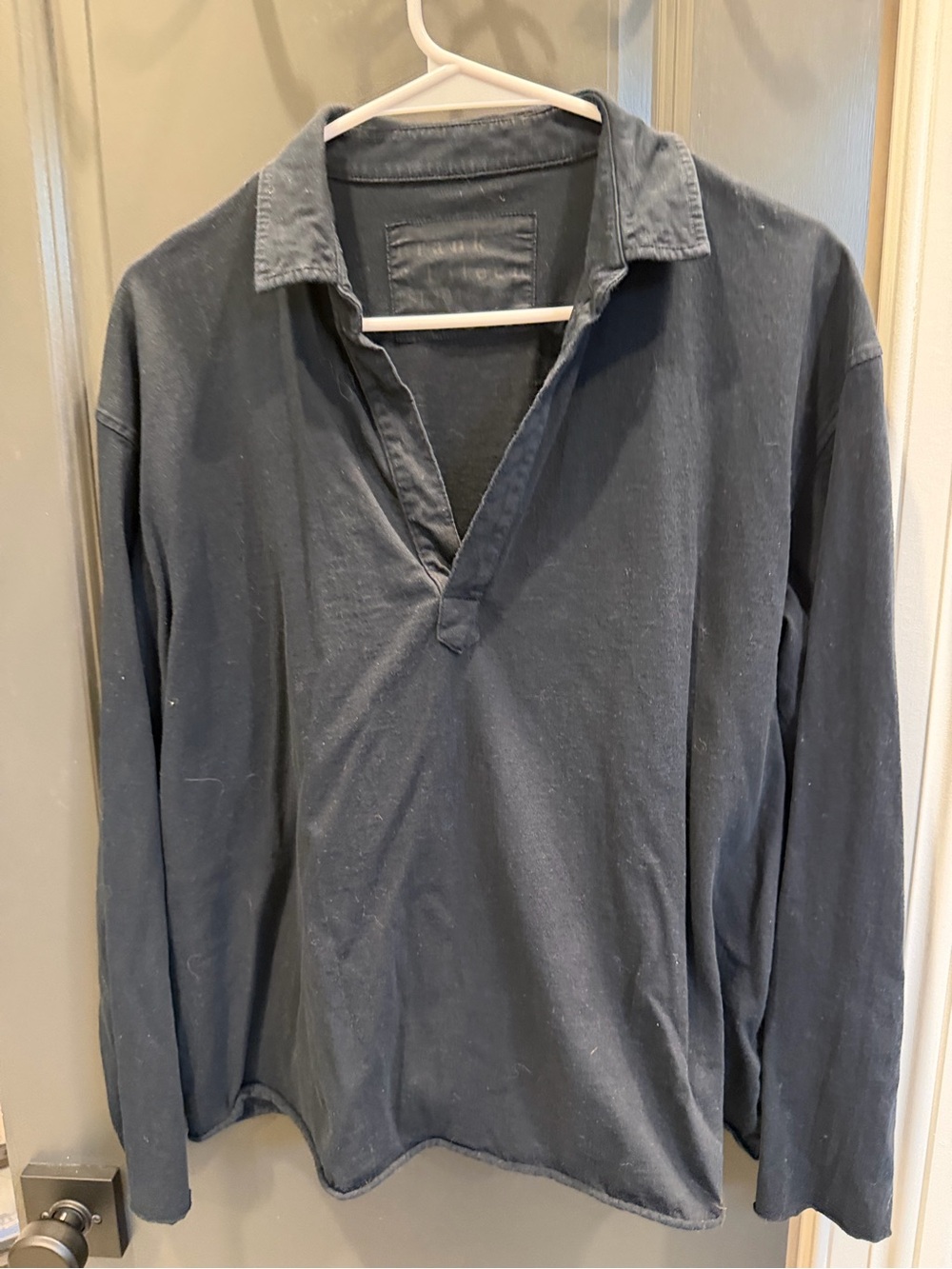 Frank & Eileen Men's Long-Sleeve Polo — Slate Navy